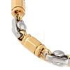 304 Stainless Steel Faceted Column Link Bracelets for Men BJEW-B093-01GP-2