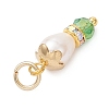 7Pcs 7 Colors Natural Cultured Freshwater Pearl Pendants PALLOY-JF04688-5