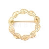 Hollow Leaf Ring Brass Brooches for Women JEWB-Z032-01G-1