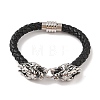 Braided Microfiber Leather Cord Bracelets BJEW-B096-19C-1