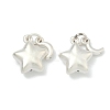 Fine Silver Chunky Star with Moon Charms STER-A050-11MS-1