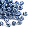 Polymer Clay Rhinestone Beads RB-H284-6MM-Half-2-1
