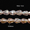 Electroplate Glass Beads Strands EGLA-D015-12x8mm-23-1