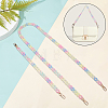 WADORN 2Pcs 2 Style Transparent Jelly Style Acrylic Curb Chain Bag Straps DIY-WR0002-48-3