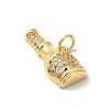 Rack Plating Brass Clear Cubic Zirconia Pendants KK-Z056-25G-2