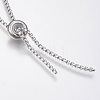 Tarnish Resistant 304 Stainless Steel Box Chain Necklace Making MAK-K011-01P-2