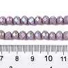 Electroplate Opaque Solid Color Glass Beads Strands EGLA-A044-P3mm-L13-4