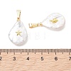 Natural Baroque Keshi Pearl Pendants PALLOY-JF05476-3