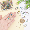 50Pcs Rainbow Color 304 Stainless Steel Leverback Earring Findings DIY-DC0001-52-2