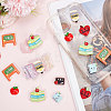 32Pcs 8 Styles School Theme Opaque Resin Cabochons CRES-SC0002-51-4