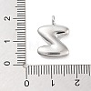 Rack Plating Brass Balloon Letter Pendants LS-KK-C050-01P-Z-3
