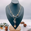 Rhinestone & Brass & Alloy & Iron Pendant Necklaces FS-WGADE70-06-1