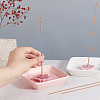 2Pcs Square Handmade Porcelain Jewelry Plate & 2Pcs Sakura Flower Ceramic Incense Burners AJEW-CP0005-53-3