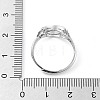 Flat Round Adjustable 925 Sterling Silver Ring Components STER-G042-02P-4