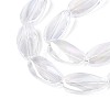 Electroplate Transparent Glass Beads Strands EGLA-N055-02-4
