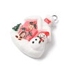 Christmas Opaque Resin Pendants RESI-A049-05I-2