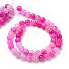 Natural Striped Agate/Banded Agate Bead Strands G-R412-21-8mm-2