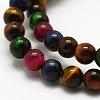 Natural Tiger Eye Beads Strands G-K194-8mm-07-3