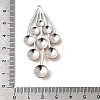 Two Tone 304 Stainless Steel Big Pendants STAS-B120-01GP-03-3