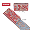Ethnic style Embroidery Polyester Ribbons OCOR-WH0079-25B-2