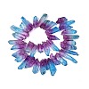Two Tone Spray Painted Natural Quartz Crystal Points Beads Strands G-Q610-03G-2