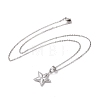 304 Stainless Steel Pentagram Pendant Necklace for Women STAS-E154-23P-2