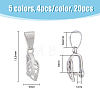 20Pcs 5 Colors Brass Ice Pick Pinch Bails KK-FH0005-80-2
