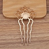 Alloy Hair Comb Findings PW-WG3438E-03-1