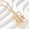 304 Stainless Steel Necklace NJEW-D330-01G-07-1