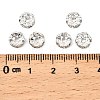 Brass Rhinestone Spacer Beads RB-A006-7MM-S-3