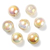 UV Plating Rainbow Iridescent Acrylic Beads PACR-E001-03I-2