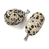 Natural Dalmatian Jasper Tumbled Stone Pendants GG-K002-06L-2