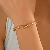 304 Stainless Steel Charm Bracelet for Women KN8980-3