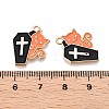 Halloween Theme Rack Plating Alloy Enamel Pendants ENAM-N056-356B-3