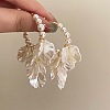 Petaline Alloy Hoop Earrings FS-WG7841D-01-2