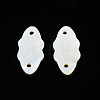 Natural Freshwater Shell Connector Charms SHEL-N026-182-2