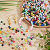 Spray Painted Wooden Beads WOOD-PA0001-53C-4