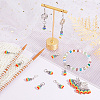 100 Charms of 5pcs Alloy Flower with Resin Beaded Cluster Dangle Wine Glass Charms AJEW-AR0001-47-5