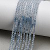 Gradient Color Natural Devil Blue Aquamarine Beads Strands G-NH0072-B01-2mm-1