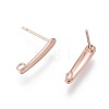 304 Stainless Steel Stud Earring Findings STAS-H436-22RG-2