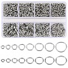 950Pcs 8 Styles PVD Vacuum Plating 304 Stainless Steel Open Jump Rings STAS-YW003-21-1