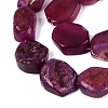Dyed Natural Agate Beads Strands G-Q606-23E-05-3