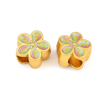 Alloy Enamel Beads ENAM-D318-01G-05-1