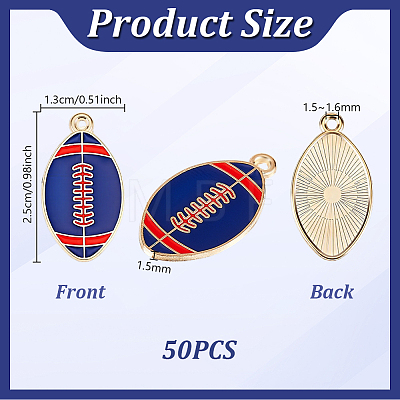 50Pcs Alloy Enamel Pendants ENAM-GA0001-24-1