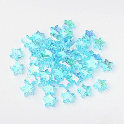 Eco-Friendly Transparent Acrylic Beads PL556-5-1