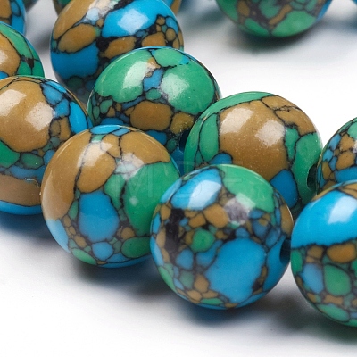 Synthetic Turquoise Beads Strands TURQ-G832-04-18mm-1