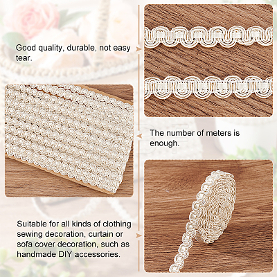 Polyester S-shaped Lace Trim OCOR-WH0068-80C-1