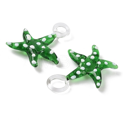 Handmade Lampwork Pendants LAMP-A004-05O-1