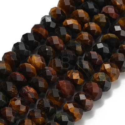 Three-color Natural Tiger Eye Beads Strands G-Z111-A02-02-1