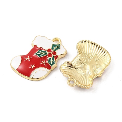 Christmas Theme Rack Plating Alloy Pendants FIND-M020-04G-06-1